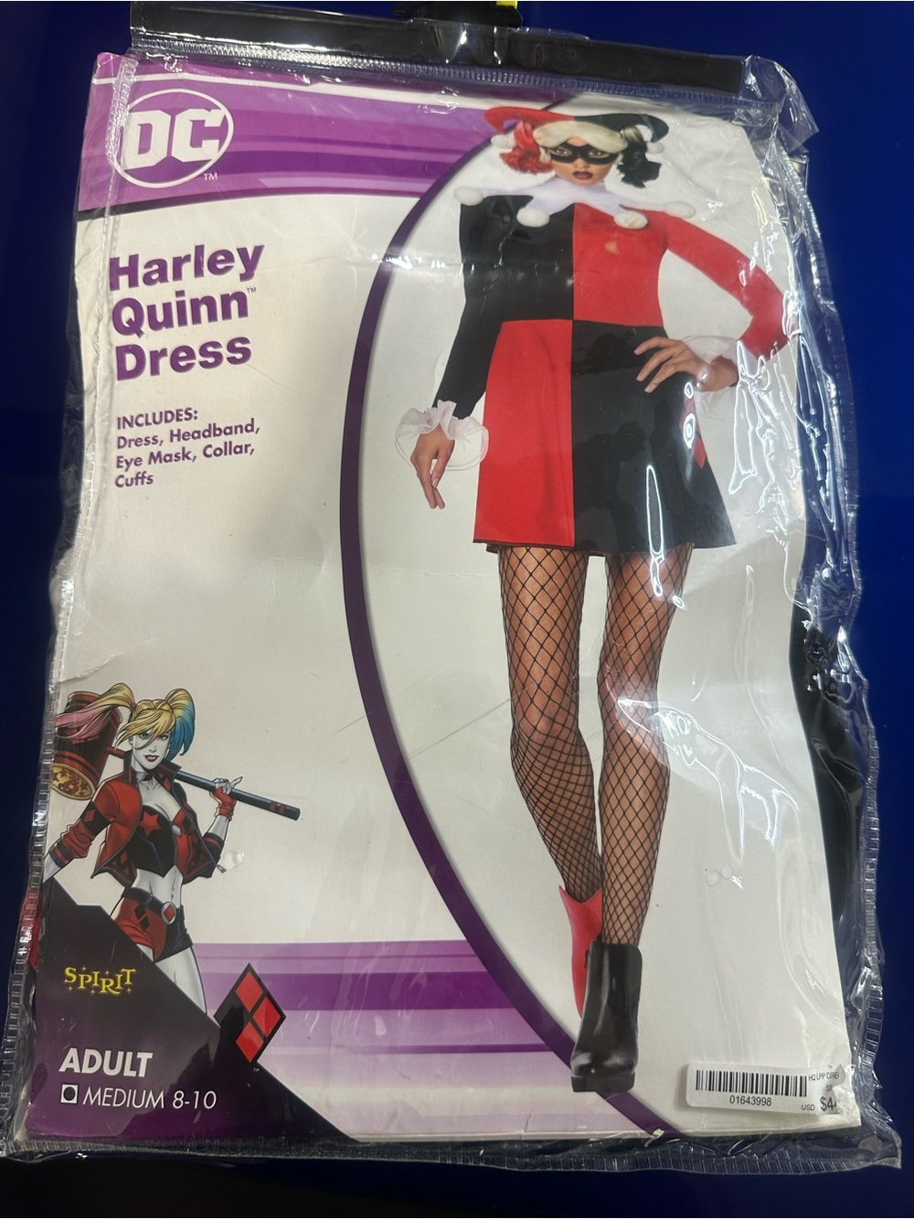 Spirit Harley Quinn Costume Dress - Red & Black